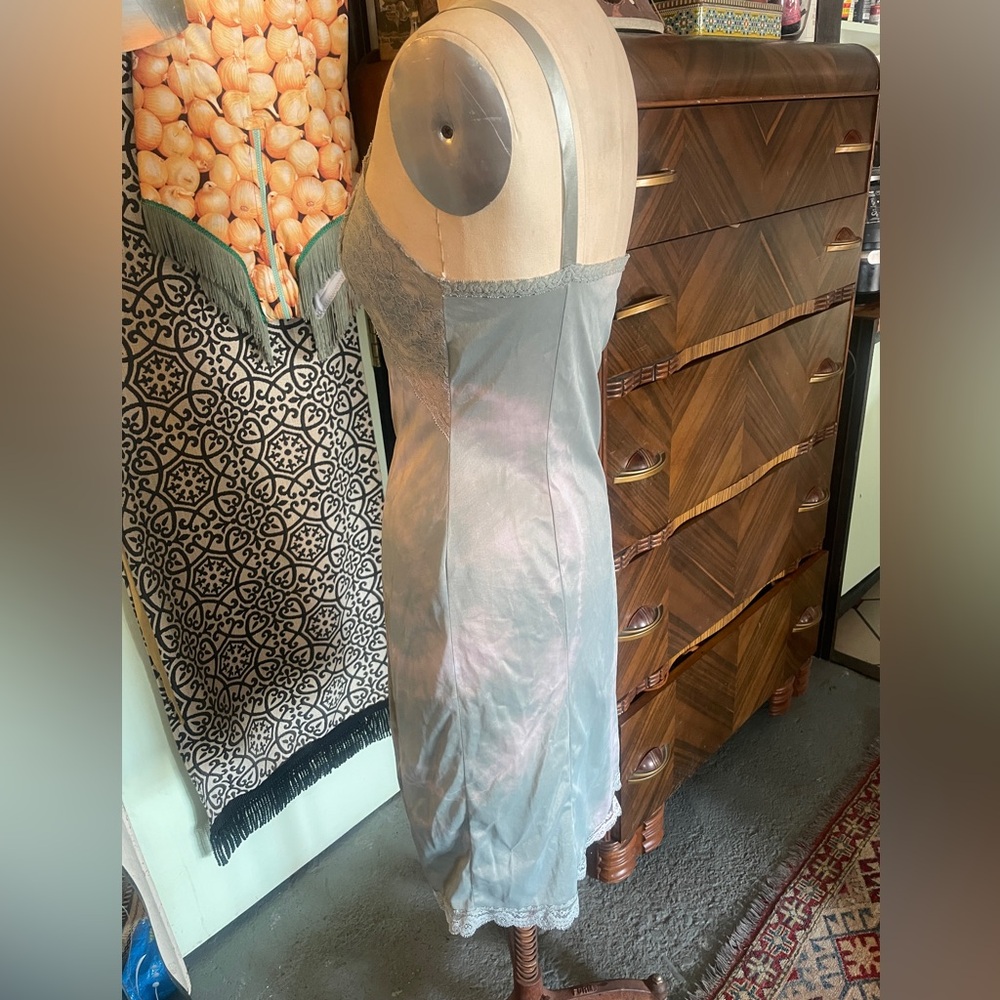 vintage slip M 6 8 lace Wonder Maid tie dye Spring lingerie dress mermaid - Picture 4 of 4
